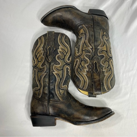 Corral Black Embroidered J Toe Men’s C3808 Leather Western Boot 8D - Picture 4 of 11